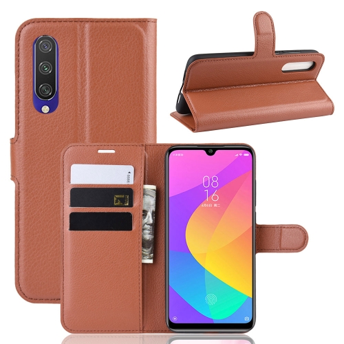 

Litchi Texture Horizontal Flip Leather Case for Xiaomi MI CC9e / MI A3, with Wallet & Holder & Card Slots(Brown)