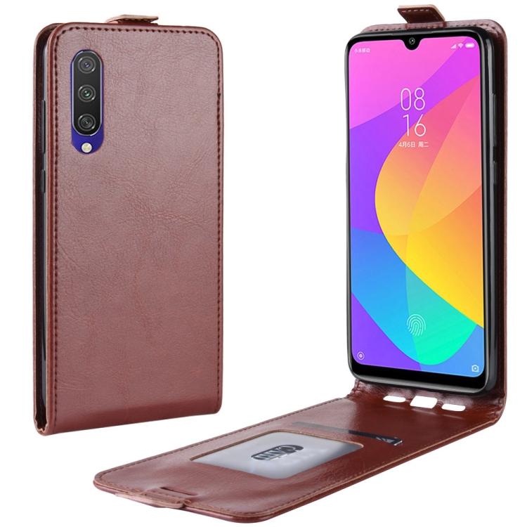 

Crazy Horse Vertical Flip Leather Protective Case for Xiaomi MI CC9e / MI A3(Brown)