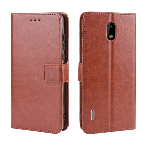 

Retro Crazy Horse Texture Horizontal Flip Leather Case for Nokia 3.1 C , with Holder & Card Slots & Photo Frame(Brown)