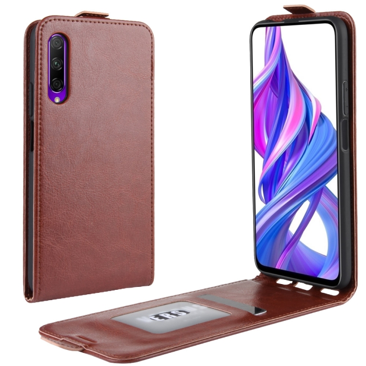 

Crazy Horse Vertical Flip Leather Protective Case for Honor 9X / Honor 9X Pro(Brown)