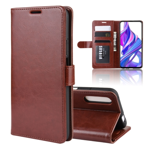 

R64 Texture Single Fold Horizontal Flip Leather Case for Honor 9X / Honor 9X Pro, with Holder & Card Slots & Wallet(Brown)