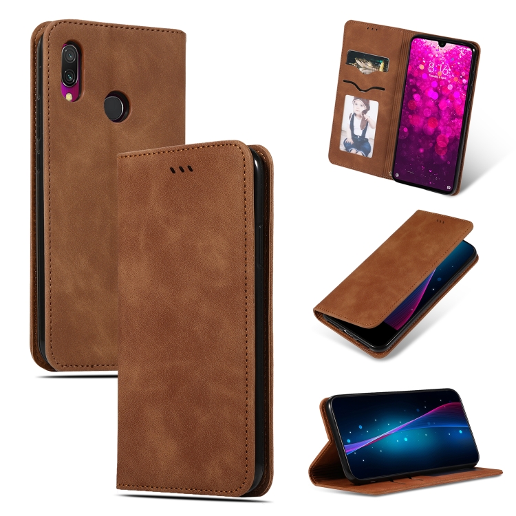 

Retro Skin Feel Business Magnetic Horizontal Flip Leather Case for Xiaomi Redmi 7 / Redmi Y3(Brown)