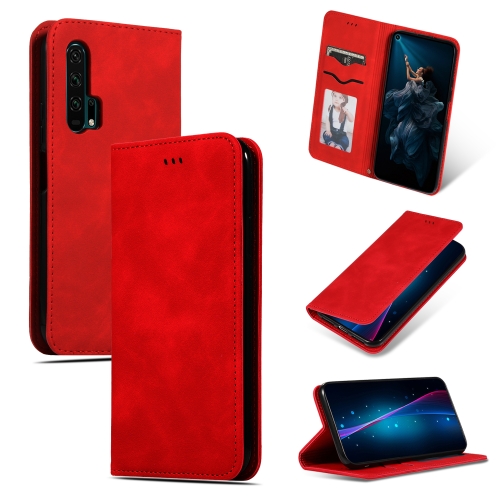 

Retro Skin Feel Business Magnetic Horizontal Flip Leather Case for Huawei Honor 20 Pro(Red)