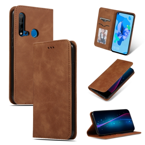 

Retro Skin Feel Business Magnetic Horizontal Flip Leather Case for Huawei P20 Lite 2019 / Nova 5i(Brown)