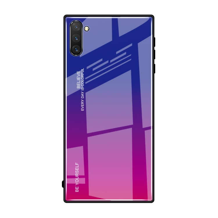 

Gradient Color Glass Case for Galaxy Note10+(Red Blue)