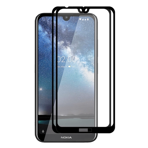 

2 PCS ENKAY Hat-prince Full Glue 0.26mm 9H 2.5D Tempered Glass Full Coverage Film for Nokia 2.2