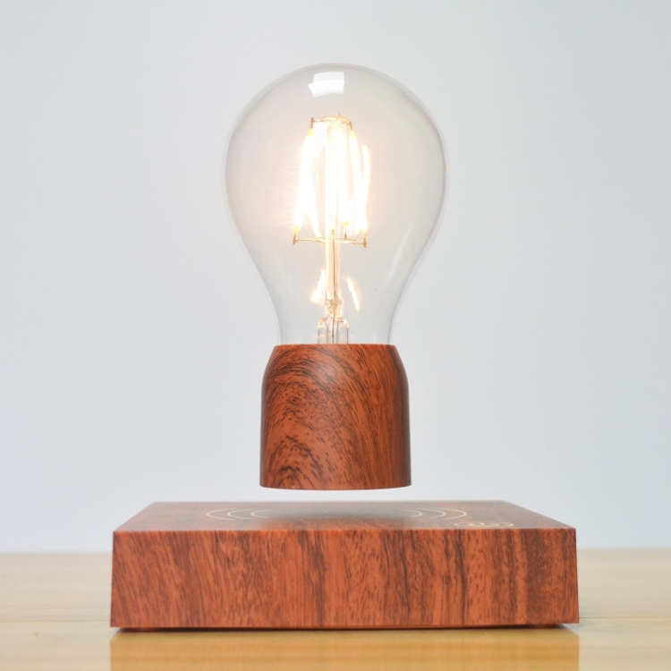 

Retro Magnetic Floating Bulb Wood Color Substrate LED Home Decoration Lamp
