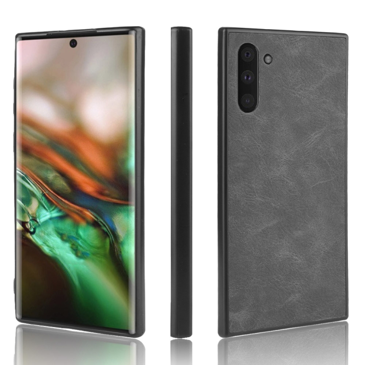 

Shockproof Sheep Skin PC + PU + TPU Case For Galaxy Note10(Light black)