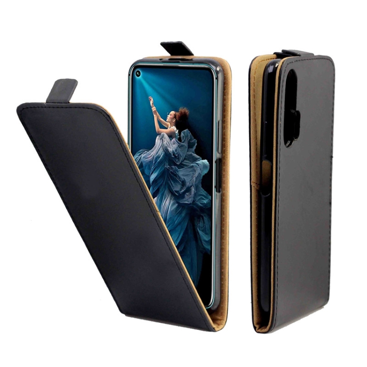 

Business Style Vertical Flip TPU Leather Case with Card Slot For Huawei Honor 20 Pro(black)