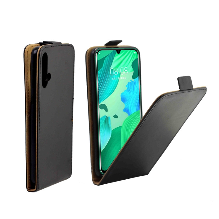 

Business Style Vertical Flip TPU Leather Case with Card Slot For Huawei Nova 5 / Nova 5 Pro(black)