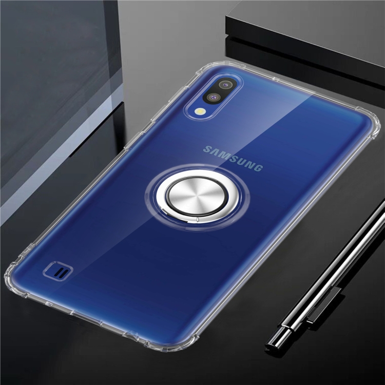 

Ultra-thin TPU Protective Case for Galaxy M10, with 360 Degree Rotation Holder(Transparent)