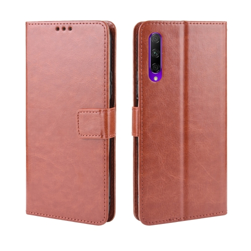 

Retro Crazy Horse Texture Horizontal Flip Leather Case for Huawei Honor 9X / Honor 9X Pro, with Holder & Card Slots & Photo Frame(Brown)