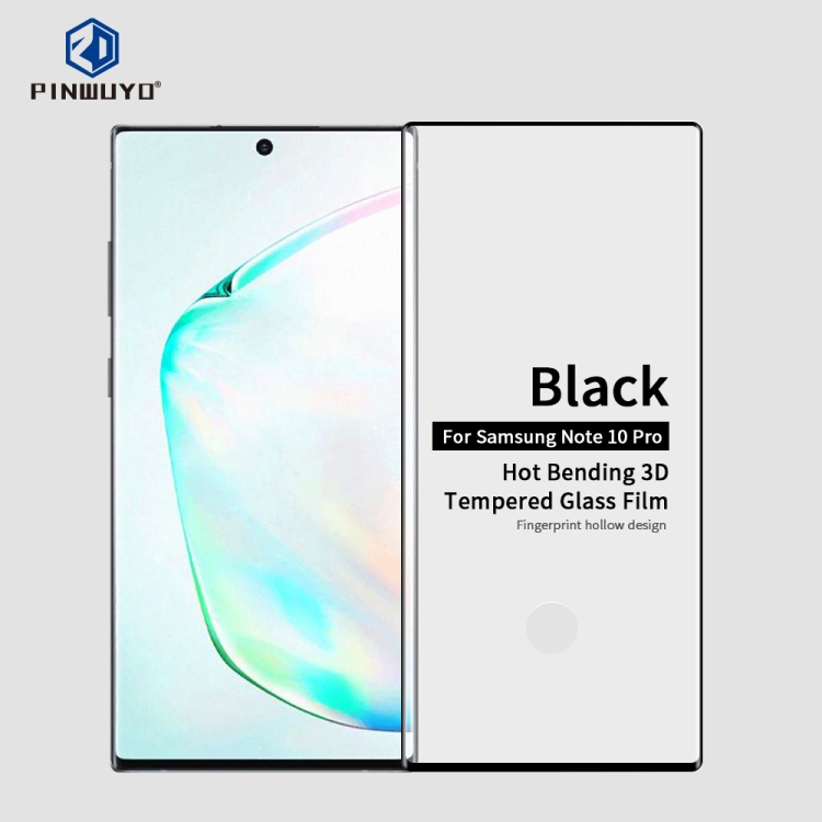 

PINWUYO 9H 3D Hot Bending Tempered Glass Film for Galaxy Note10+（Black）