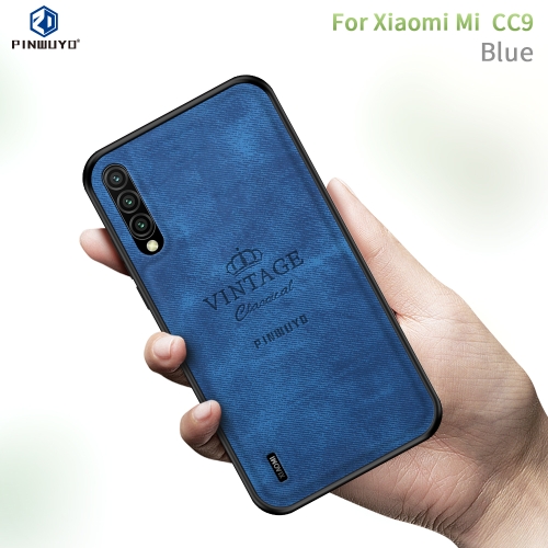 

PINWUYO Shockproof Waterproof Full Coverage PC + TPU + Skin Protective Case for Xiaomi Mi CC9 / CC9 Mito Custom Edition(Blue)