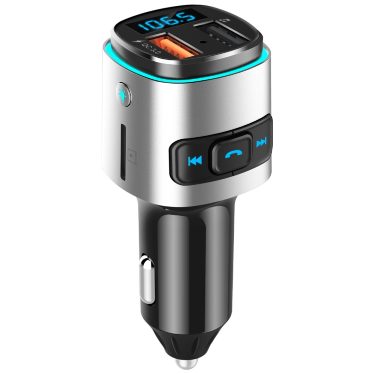 

BC41 Multi-Functional MP3 Player, Bluetooth Receiver, USB Charger, Automobile Cigarette Lighter(Silver Grey)