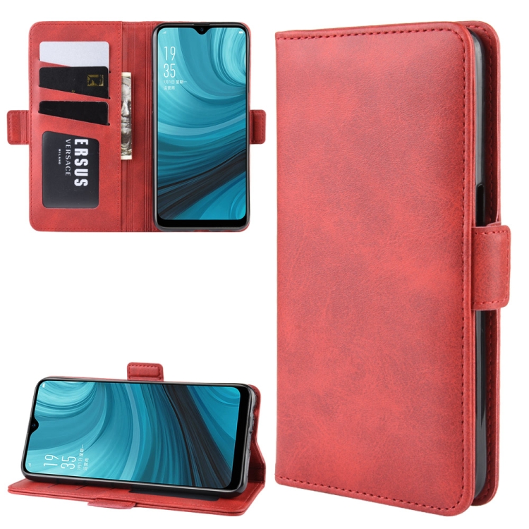

Wallet Stand Leather Cell Phone Case for OPPO A7 / AX7，with Wallet & Holder & Card Slots(Red)
