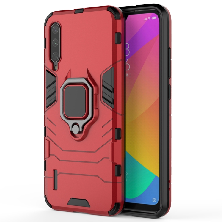 

PC + TPU Shockproof Protective Case with Magnetic Ring Holder for Xiaomi CC9e / A3(Red)