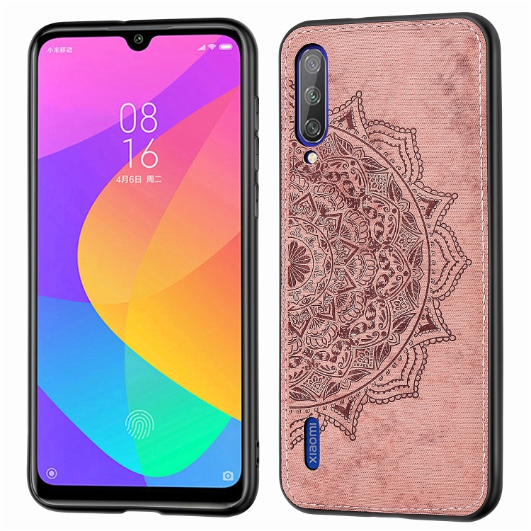 

Embossed Mandala Pattern Magnetic PC + TPU + Fabric Shockproof Case for Xiaomi Mi CC9 / A3 Lite, with Lanyard(Rose Gold)
