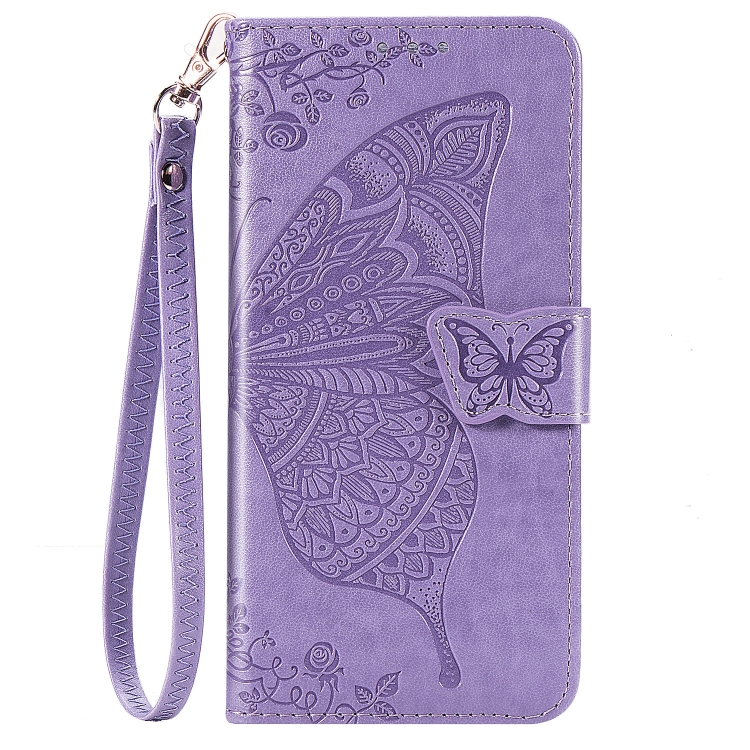 

Butterfly Love Flowers Embossing Horizontal Flip Leather Case for Huawei Honor 9X , with Holder & Card Slots & Wallet & Lanyard(Light Purple)