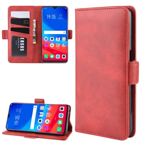 

Wallet Stand Leather Cell Phone Case for OPPO F9 / F9 Pro / Realme 2 Pro / A7X，with Wallet & Holder & Card Slots(Red)