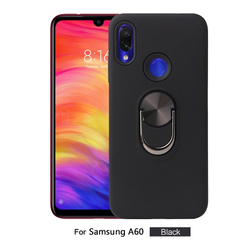 

360 Rotary Multifunctional Stent PC+TPU Case for Galaxy A60 ,with Magnetic Invisible Holder(Black)