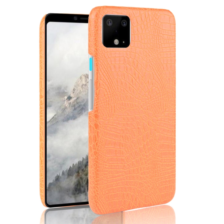 

Shockproof Crocodile Texture PC + PU Case For Google Pixel 4(Orange)