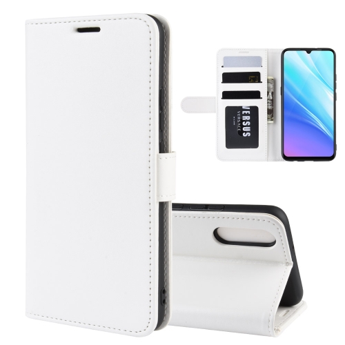 

R64 Texture Single Fold Horizontal Flip Leather Case for VIVO Y7s / IQOO Neo, with Holder & Card Slots & Wallet(white)