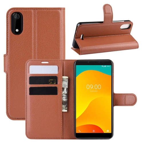 

Litchi Texture Horizontal Flip Leather Case for Wiko Sunny 4 Plus, with Wallet & Holder & Card Slots(Brown)