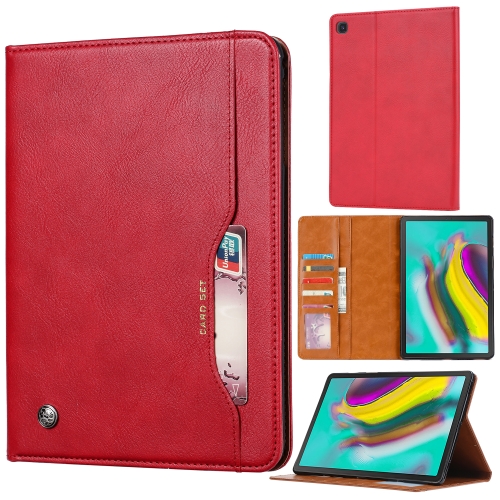 

Knead Skin Texture Horizontal Flip Leather Case for Galaxy Tab A 8.0 (2019) T290 / T295, with Photo Frame & Holder & Card Slots & Wallet(Red)