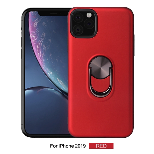 

360 Rotary Multifunctional Stent PC+TPU Case for iPhone 11 Pro, with Magnetic Invisible Holder(Red)