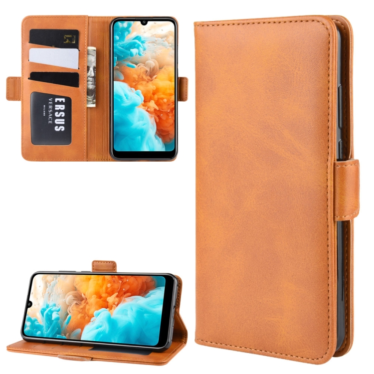 

Wallet Stand Leather Cell Phone Case for Huawei Y6 Pro 2019，with Wallet & Holder & Card Slots(Yellow)