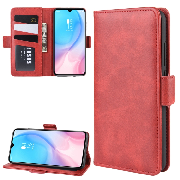 

Dual-side Magnetic Buckle Horizontal Flip Leather Case for Xiaomi Mi CC9, with Holder & Card Slots & Wallet & Photo Frame(Red)