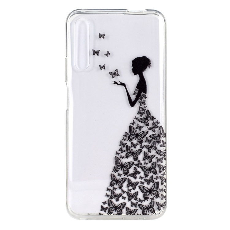 

Stylish and Beautiful Pattern TPU Drop Protection Case for Huawei Honor 9X(Butterfly girl)