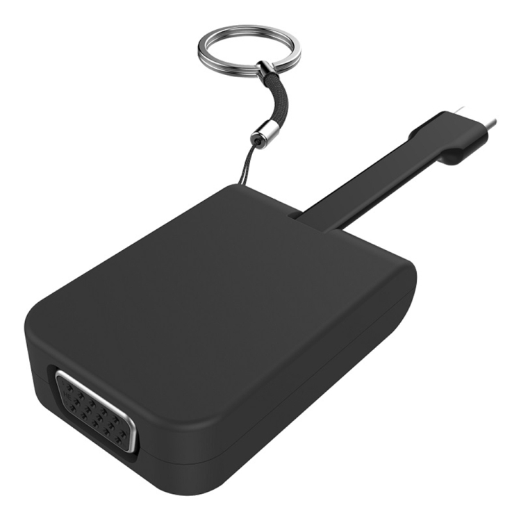 

Portable Keychain USB-C USB 3.1 Type C Male to VGA Female 2K 1080P Display Monitor Adapter Convertor Cable for Macbook