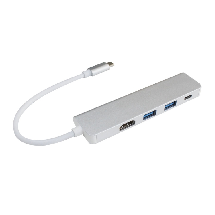 

4 in 1 Type C Hub with HDMI USB 3.0 Adapter for MacBook Hub USB Computer Peripherals USB Type C HDMI for MacBook Pro Air