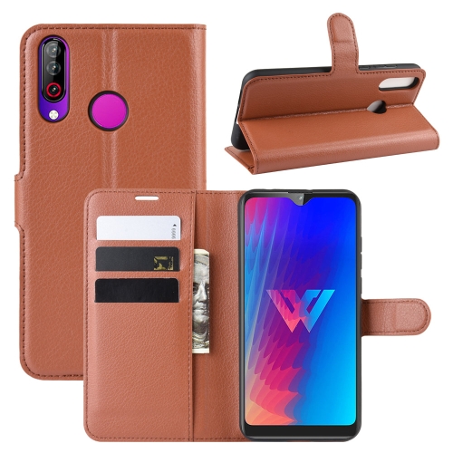 

Litchi Texture Horizontal Flip Leather Case for LG W30, with Wallet & Holder & Card Slots(Brown)