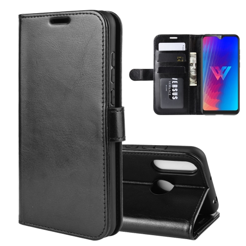 

R64 Texture Single Fold Horizontal Flip Leather Case for LG W30, with Holder & Card Slots & Wallet(black)