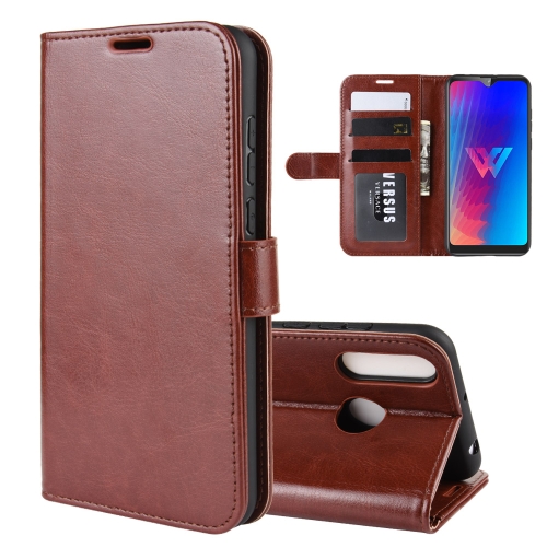 

R64 Texture Single Fold Horizontal Flip Leather Case for LG W30, with Holder & Card Slots & Wallet(Brown)