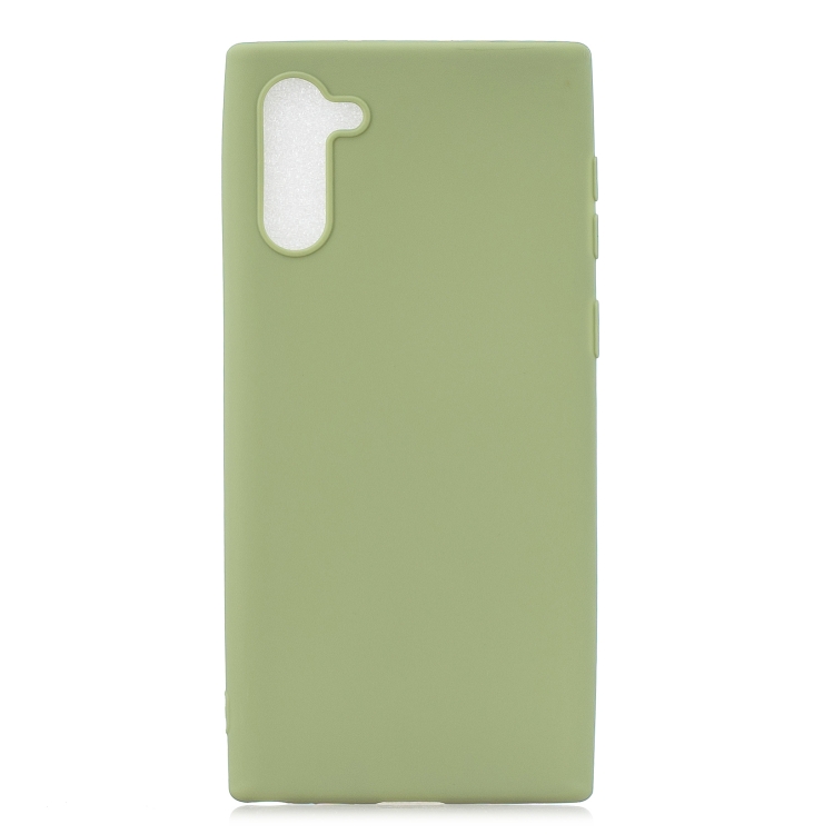 

Frosted Solid Color TPU Protective Case for Galaxy Note10(Bean green)