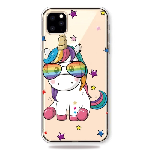 

Printing Pattern Soft TPU Cell Phone Cover Case for iPhone 11 Pro(Eyeglasses Unicorn)