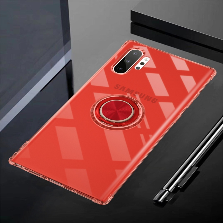 

Ultra-thin TPU Protective Case for Galaxy Note10 , with 360 Degree Rotation Holder(Red)