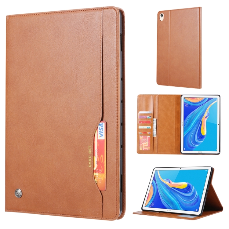 

Knead Skin Texture Horizontal Flip Leather Case for Huawei MediaPad M6 10.8 2019, with Photo Frame & Holder & Card Slots & Wallet(Brown)
