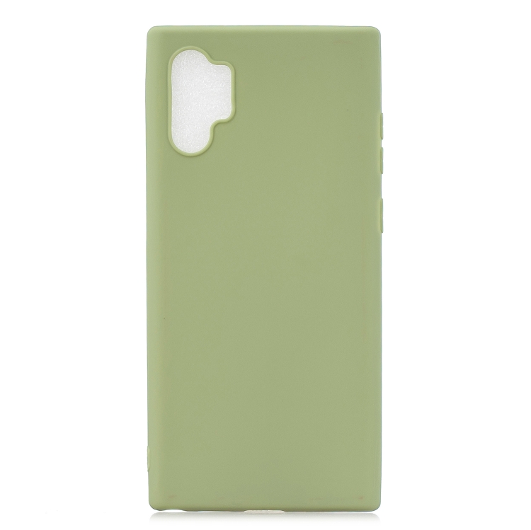 

Frosted Solid Color TPU Protective Case for Galaxy Note10+(Bean green)