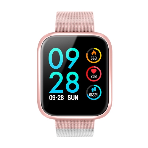 

P70 1.3 inch IPS Color Screen Smartwatch IP68 Waterproof,Metal Watchband,Support Call Reminder/Heart Rate Monitoring/Blood Pressure Monitoring/Sleep Monitoring/Blood Oxygen Monitoring(Pink)