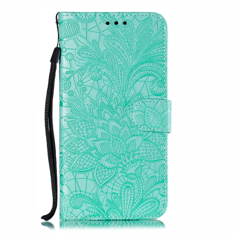 

Lace Flower Embossing Pattern Horizontal Flip Leather Case for Xiaomi Redmi 7A , with Holder & Card Slots & Wallet & Photo Frame & Lanyard(Green)