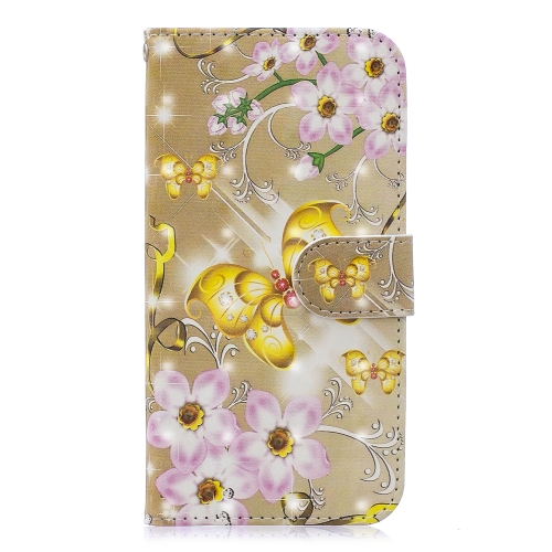 

3D Painting Pattern Coloured Drawing Horizontal Flip PU Leather Case with Holder & Card Slots & Wallet For Huawei P30(The Golden Butterfly)