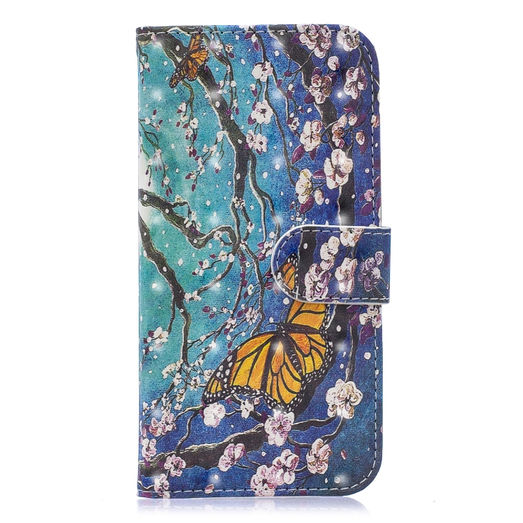 

3D Painting Pattern Coloured Drawing Horizontal Flip PU Leather Case with Holder & Card Slots & Wallet For Xiaomi Redmi Note 7(Purple Butterfly)