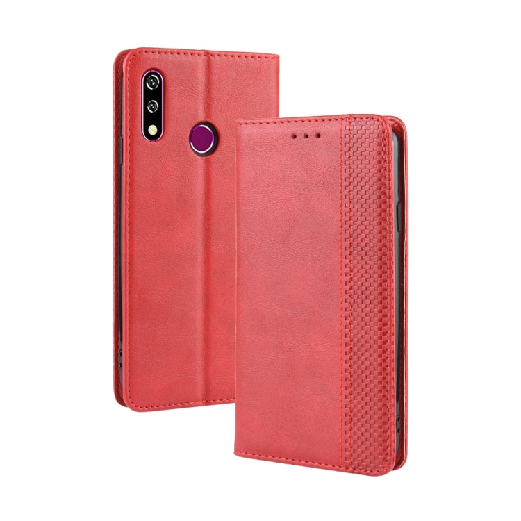 

Magnetic Buckle Retro Crazy Horse Texture Horizontal Flip Leather Case for LG W10,with Holder & Card Slots & Photo Frame(Red)