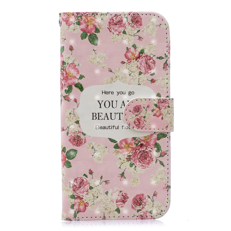 

3D Painting Pattern Coloured Drawing Horizontal Flip PU Leather Case with Holder & Card Slots & Wallet For Galaxy A8 2018(Rose)