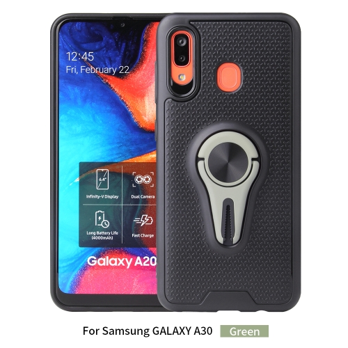 

Non-slip Y-shaped TPU Mobile Phone Case with Rotating Car Bracket for Galaxy A20 / A30(Green)